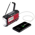 Midland – ER40 – Emergency Crank Radio – Solar Panel and Hand Crank – SOS Strobe Flashlight – NOAA Weather Alert Radio – Digital AM/FM Radio with Clock - Rechargeable Battery