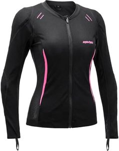 RSYSO Mesh Motorcycle Jacket Women with CE Certified Protective Armored Mesh Jacket with Reflective Strips, All Season Womens Motorcycle Gear for Motorcycle Bicycle Scooter Riding Gear