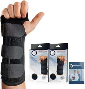 Dr. Arthritis Essentials Wrist Brace/Wrist Support Wrist Wraps, Carpal Tunnel Wrist Brace for Night Support, Wrist Brace for Wrist Pain, Hand Brace & Wrist Guard for Left & Right Hand (Black - Right)