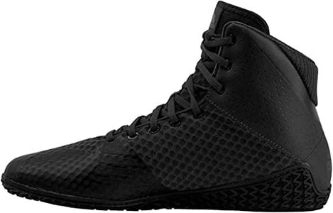 adidas Men's Mat Wizard 4 Wrestling Shoe, Carbon/Metallic/Black, 7