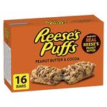 Reese's Puffs - Family Pack Size - Peanut Butter and Cocoa Flavour Cereal Bars, Pack of 16 Bars, Made with Real Reese's Peanut Butter