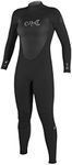 O'NEILL Women's Epic 3/2mm Back Zip Full Wetsuit, Black/Black/Black, 10