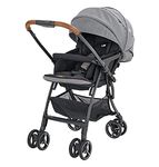 Joie SMA Baggi 4WD Drift Stroller for Baby - Baby Pram and Stroller for 0-3 Years with 360° Swivel Wheels (Birth to 22 kg, Carbon), (41122)