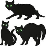 SKYTE® 3 Pack Cat Scarer Cat Silhouette for Garden - Cats Scarer with Marble Eyes - Harmless Bird Deterrent, Fox Repellent, Rodent Repeller - Decorative, Weatherproof, Silent, Ecological