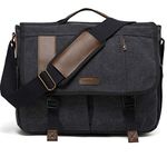 Mens Messenger Bag, 17 Inch Laptop Bag Vintage Water Resistant Canvas Shoulder Bag for Women VONXURY