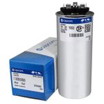 Aerovox - 45 + 10 uF MFD x 370 VAC GE Industrial Replacement Dual Capacitor Round # C34510R / 97F9832