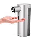 Soap Dispenser, Automatic Soap Dispenser, 3 Levels Adjustable Soap Dispenser Bathroom, 10.1OZ/300ml Hand Soap Dispenser, USB Rechargeable Touchless Soap Dispenser for Bathroom, Kitchen