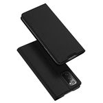 ConnectPoint Hard Flip Cover Samsung Galaxy Note 20 5G, Leather Wallet Book Flip Folio Stand View Cover with Card Slots and Magnetic Closure for Samsung Galaxy Note 20 5G - Black