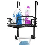 KES Ironing Board Hanger Over The Door, Ironing Board Holder Fit for 1 3/8 Doors, Iron Caddy T Shape, Matte Black, HIR500A-BK