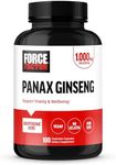 FORCE FACTOR Panax Ginseng Adaptogenic Korean Ginseng Supplement to Support Energy, Clarity, and Well Being, Non-GMO, Vegan-Friendly, Premium Quality, 100 Capsules