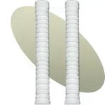 Aerolooks White Soft Replacement Rubber Cricket bat Handle Grip (Pack of 2White )