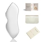 Stainless Steel Gua Sha Facial Tools, Face Comb & Massager Metal Gua sha Tool for Blood Circulation & Lymphatic Drainage, Body and Face Gua Sha Stone for Tighten Skin