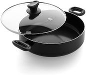 GreenPan Torino Healthy Ceramic Non-Stick 28cm/4.2 Litre Sauté Pan with Lid, PFAS Free, Induction, Oven Safe up to 160°C, Dishwasher Safe, Black