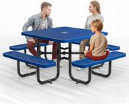 OUTTANS Metal Picnic Tables for Out