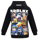 ALAMing Boy Unspeakable Hoodie Long Sleeve Top Tee Games Family Cotton Pullover (black, 8-9 Years)