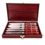 Berghoff Pakka 6-Pieces Steak Knife Set with Wood Gift Case, Pakkawood