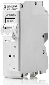 Leviton LB120-AFT 20A 1-Pole Plug-On AFCI Branch Circuit Breaker, Thermal Magnetic, 120V, White