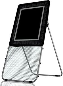 Kapler Lacrosse Rebounder - 3X4FT Folding Lacrosse Bounceback/Return Net - Thickened Rebounder Screen Target Cloth with Front and Back Extra Pitchback Netting