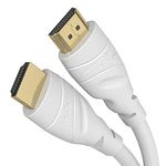 KabelDirekt – 8K & 4K HDMI Cable – 2m – Available in 0.15-22.5m – For all HDMI devices (4K@120Hz & 8K@60Hz, HDMI 2.0, High Speed with Ethernet, for PC, TV, PS5, Xbox Series, Switch – White)