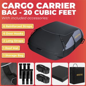 GADLANE Car Roof Bag, 20 Cubic Feet – Waterproof Cargo Carrier