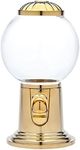 Godinger 9- Inch Refillable Globe Gumball Machine and Candy Dispenser Antique Style - Gold Color