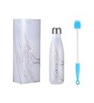Stainless Steel Water Bottle - Vacuum Insulated Metal Flask - Hot 12hrs & Cold 24hrs Drinks - Double Walled Leakproof Thermos - Sports Gym Travel Kids