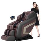 Massage Chair Full Body，Neck Shoulder Back Massage Recliner with Foot Rollers，Full Body Airbag Massage Recliner with Head and Calf Extension Massage，Zero Gravity Office Home Armchair(Brown)