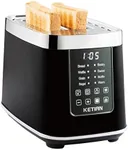 Smart Toaster Touchscreen, KETIAN Automatic Electric Digital Toaster 2 Slice, 7 Browning Settings, Preset Modes for 7 Types of Bread, 1400W