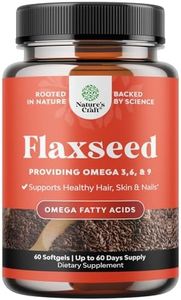 Flaxseed Oil 1000mg Softgels - High Potency Flax Seed Oil Softgels for Heart Health Digestion and Brain Support - Cold Pressed Organic Flaxseed Oil Softgels Providing Plant Based Omega 3 6 9