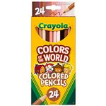 CRAYOLA Colours of the World Pencils - Assorted Colours (Pack of 24) | Colours That Represent Skin Tones from Around the World | Ideal for Kids Aged 3+