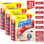 Dcalcifer Washing Machine Cleaner Descaler Powder Descaling Appliance Quick Drum Descale Deep Cleaning for Semi and Fully Automatic Front and Top Load Tub Clean 21 Pouches 350g Pack of 3 (1050gms)