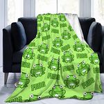 Abaysto Frog Blanket Adult, Flannel Frog Throw Blanket, Aerobics Frog Blanket Throw Soft Fluffy Blanket for Bed Sofa Couch, Great Frog Gifts for Christmas/Thanksgiving 130x150cm(50x60 Inch)