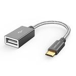 Micro USB Male to USB Female OTG Adapter Cable, CableCreation Micro USB 2.0 OTG Cable for Micro USB Devices, Tablets, Smartphones with OTG Function, 6 Inch/Space Gray