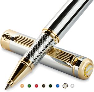 Scriveiner Silver Chrome Rollerball Pen – Luxury Writing Instrument