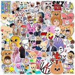 50 Pcs Popular Singer Stray Kids Skzoo Stickers Pack, Waterproof Vinyl Stickers for Water Bottle, Laptop, Skateboard, Helmet, Car Decals, Perfect Gifts for Kids,Teens,Girls,Adults (Stray Kids Skzoo)