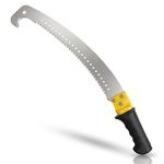 21” Hook Pruning Saw – Professional Hand Saw for Cutting Trees, Branches, Weeds | For Farms, Landscaping & Gardening | Includes Hook Tip for Branch Pulling | Non-Slip Rubber Handle | THP21