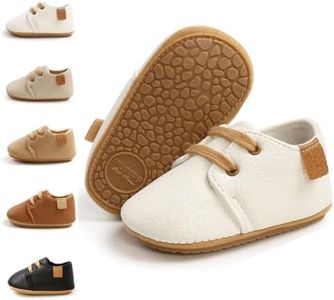 Meckior Infant Baby Boys Girls Classic PU Leather Wedding Loafers Brogue Toddler Oxford Dress Shoes First Steps Walking Flat Lazy Crib Shoe