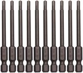 Sipery 10Pcs Hex Head Allen Wrench Drill Bits H3 (3mm) S2 Steel Magnetic Hexagon Hex Head Screwdriver Bits 1/4 Inch Hex Shank 3 Inch Long Drill Bit