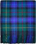 Scottish Tartan Warm Wool Mix Throw Blanket Smith Modern Knee Plaid Throws for Sofas Travel Wool Rug Throws and Blankets 182 cm x 152 cm…