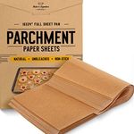 [220 Sheets] Full Sheet Pan 16 x 24 Inch Parchment Paper Baking Sheets by Baker’s Signature | Precut Silicone Coated & Unbleached – Will Not Curl or Burn – Non-Toxic & Comes in Convenient Packaging