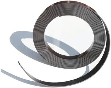 Magnetic Self Adhesive Tape - 12.7mm x 1.5mm x 3M (10FT) - Premium Adhesive - Polarity A - Magnetic Strips for Photos, Crafts, Tools and More!