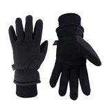 OZERO Winter Gloves Deerskin Leather Windproof -30 C Warm Gifts for Men and Women on Driving in Cold Weather(Large)