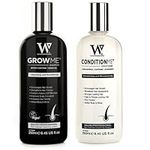 Hair Growth Shampoo & Conditioner by Watermans UK Biotin, Argan Oil, Allantoin, Rosemary, Niacinamide, Lupin. Male & Female Hair Loss Products