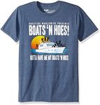 Step Brothers Men's Step Brothers Boats N Hoes Graphic T-Shirt, Heather Navy, X-Large