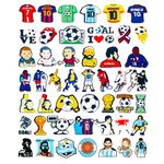 50Pcs Croc Charms for Boys Soccer, No Duplicates Cute Soccer Croc Pins for Shoes Decoration Party Favor, Cool Sports Shoes Charms For Kids Teens Adults Croc Accessories