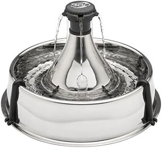 PetSafe Drinkwell 360 Stainless Steel Pet Fountain, for Dogs and Cats, Easy Clean, Adjustable Water Flow, Fresh Water