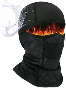 voofly Balaclava Ski Mask Windproof Waterproof Full Face Cover, Thermal Headwear for Men Women, Winter Ski Snowboard Mask for Cold Weather, Black