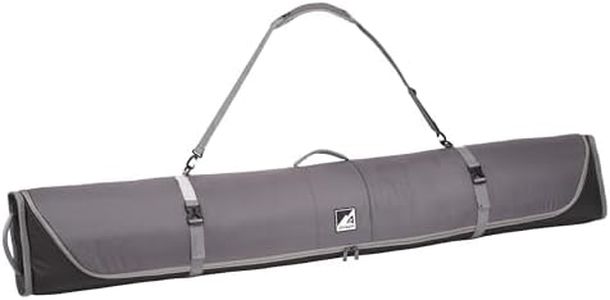 Athalon Alpine Double Padded Ski Bag – Heavy-Duty Gear Bag with Full-Length Foam Padding, Rugged Ripstop Fabric, Fits Two Pairs of Skis Up to 185cm