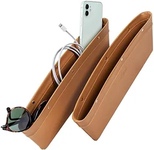 Lusso Gear Car Seat Gap Organizer 2 Pack, Tan, Unisex