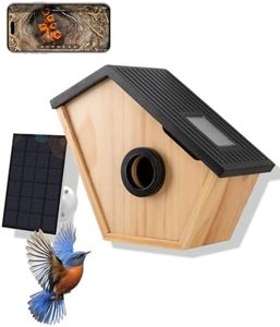 Bird House with Camera, Wireless Birdhouse for Outside with 2K HD Camera, 2.4G WiFi, App Notify, Solar Powered, Night Vision, AI Identify, Ideal Bird Nesting for Blue Bird and Cardinal